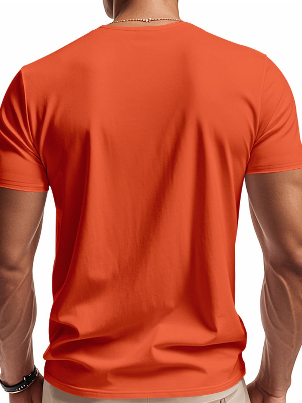Men's Full Size Casual V-Neck Short Sleeve T-Shirt Plus Size