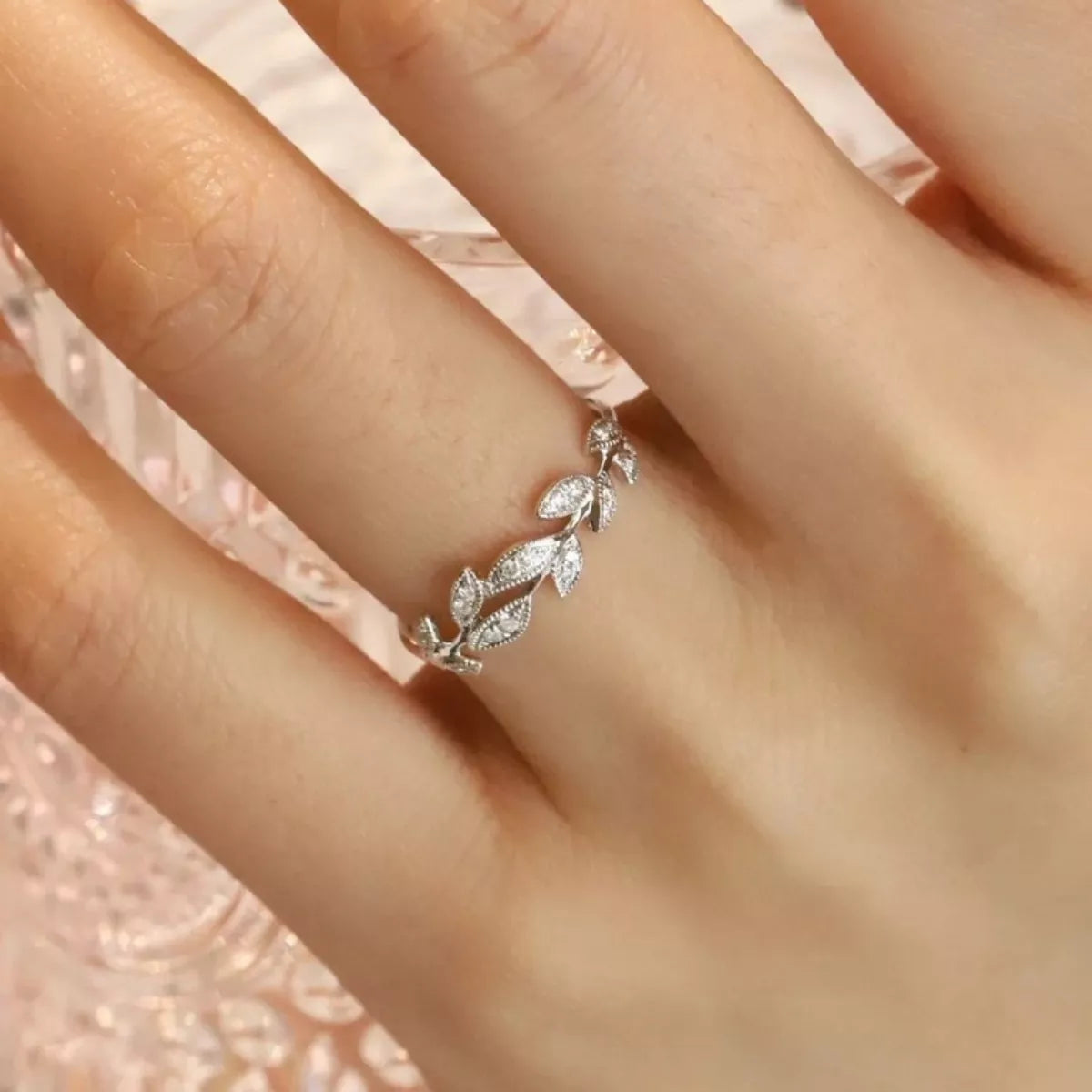 925 Sterling Silver Leaf Ring