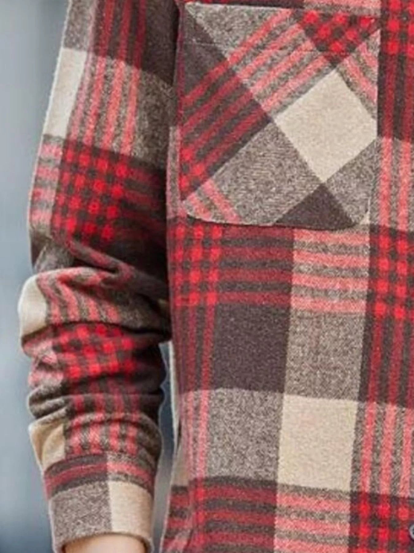 Men's Plus Size Casual Plaid Long Sleeve Shirt