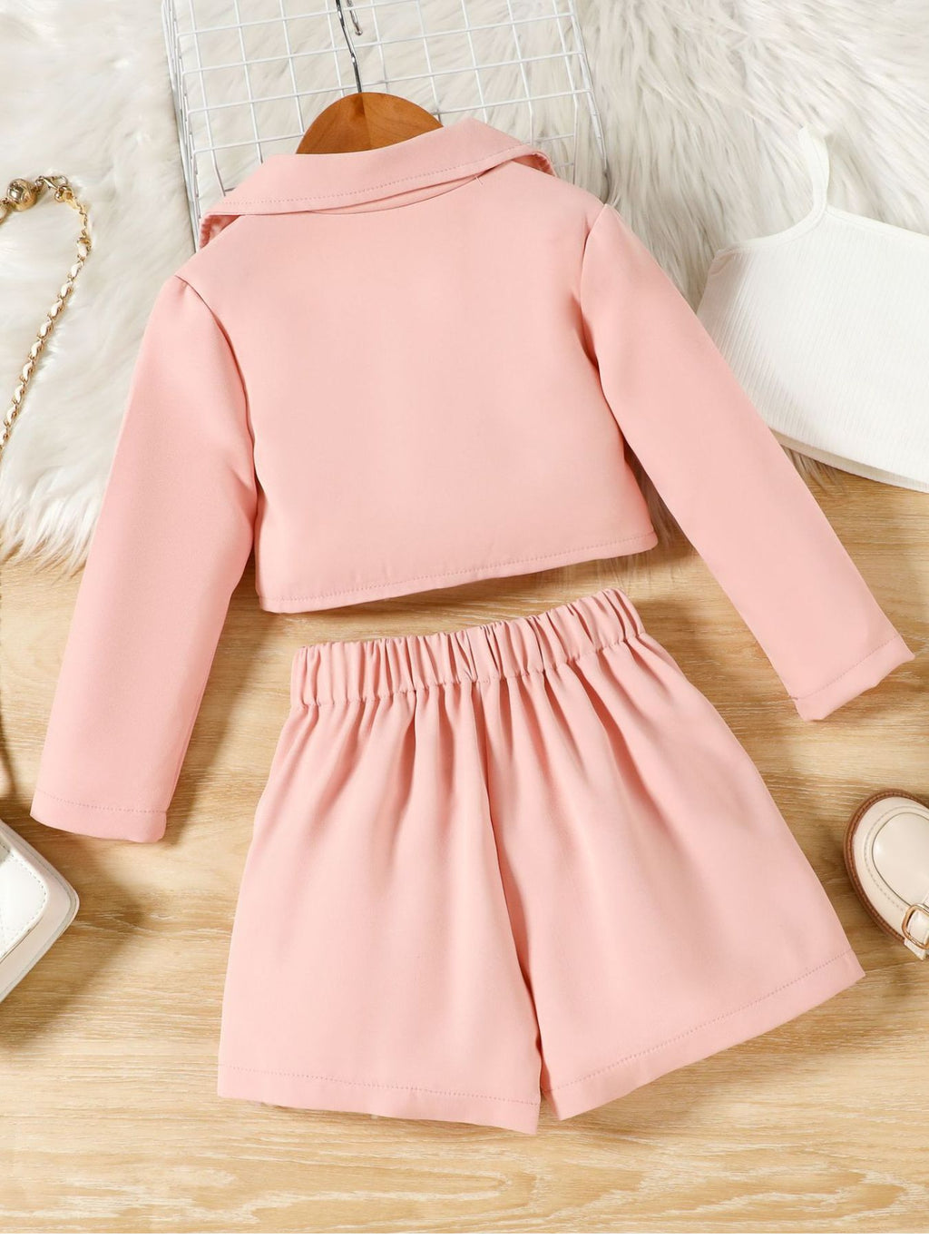 Children's Cami & Long Sleeve Outerwear & Skirt Set