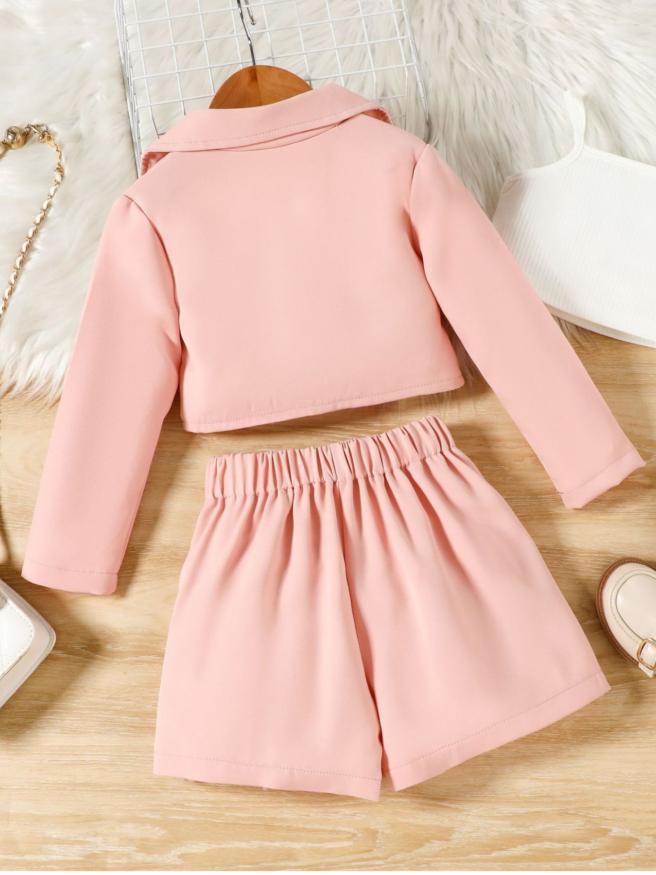 Children's Cami & Long Sleeve Outerwear & Skirt Set