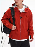 Men's Full Size Zip Up Long Sleeve Hooded Jacket Plus Size