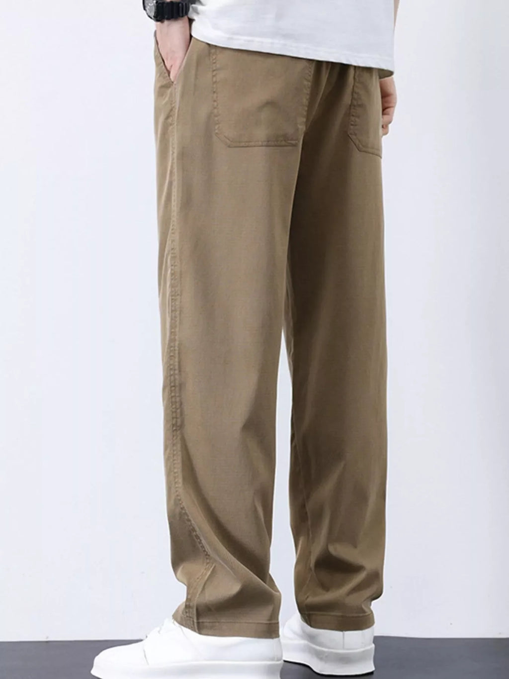 Men's Plus Size Casual Straight-Leg Pants