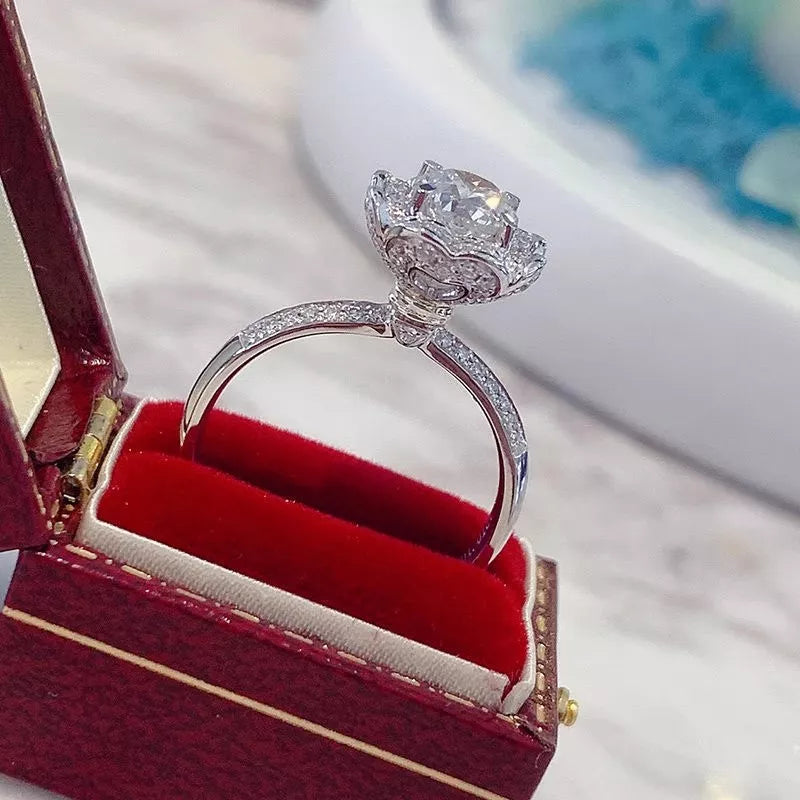 1 Carat 925 Sterling Silver Moissanite Ring