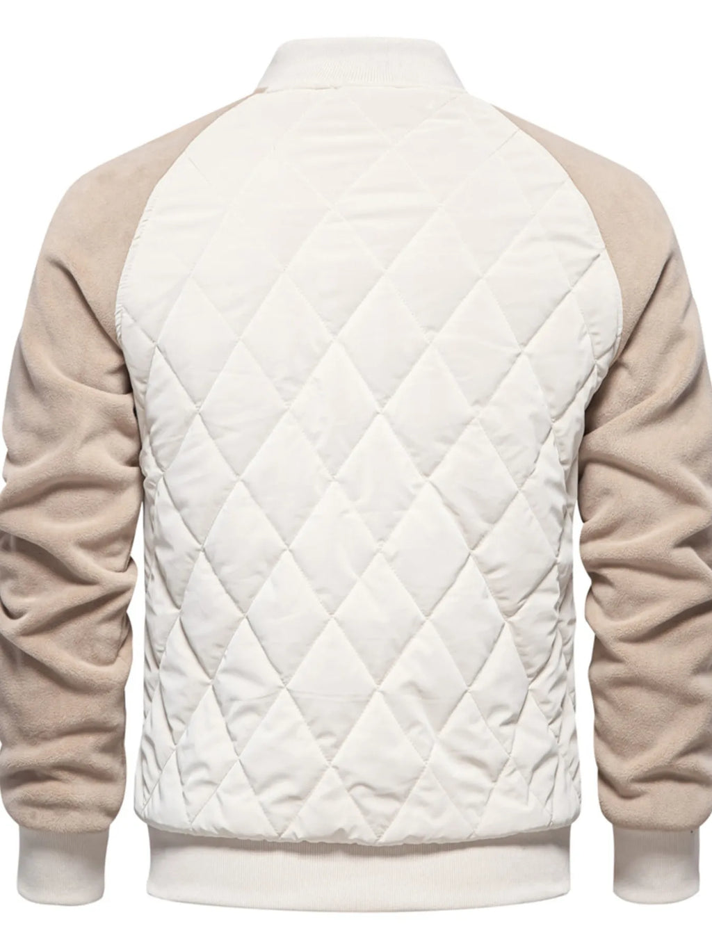 Men's Quilted Snap Down Long Sleeve Jacket