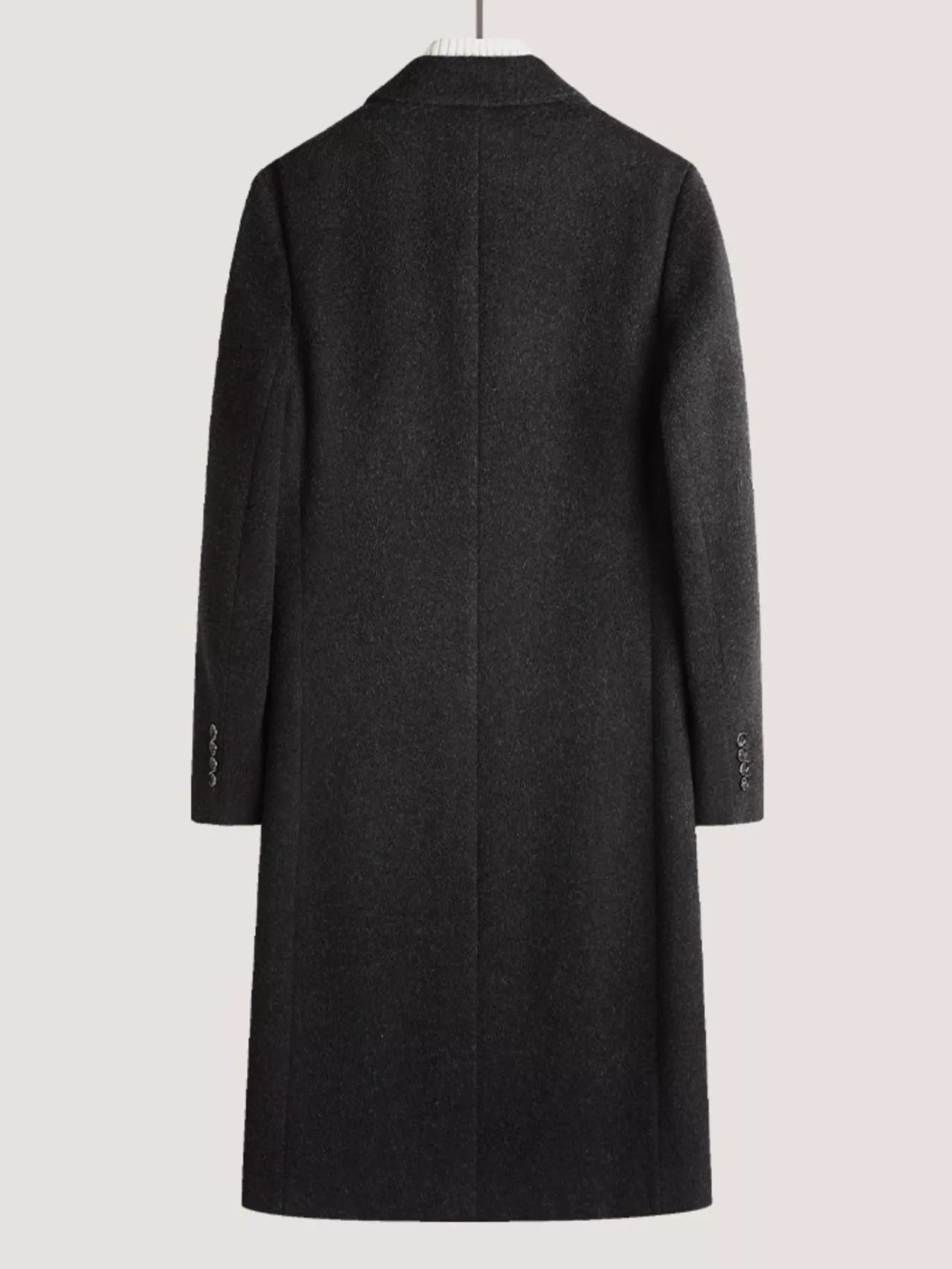 Men's Wool Blend Double-Breasted Overcoat