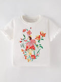 Children's Floral Fairy Short Sleeve T-Shirt