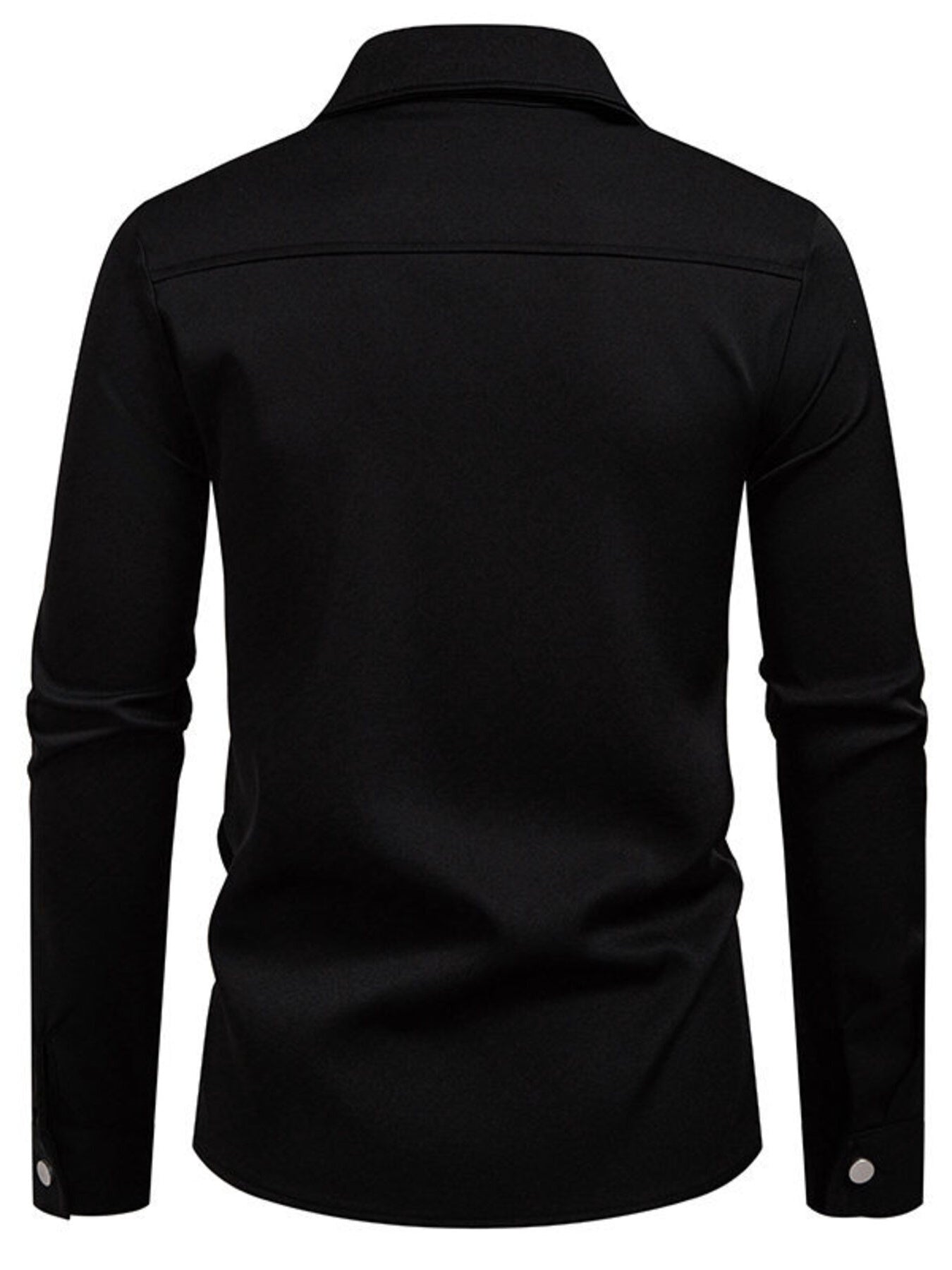 Men's Asymmetrical Button-Down Long Sleeve Shirt