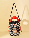 Drawstring Bucket Crossbody Bag