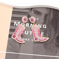 Rhinestone Cowboy Boot Dangle Earrings