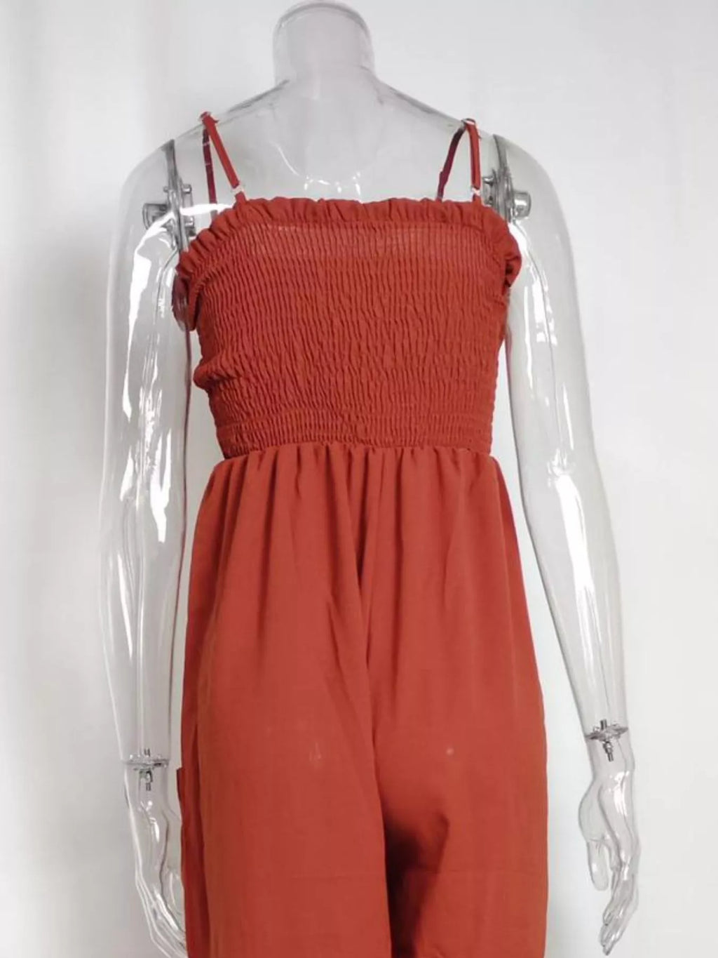 Smocked Wide Leg Jumpsuit