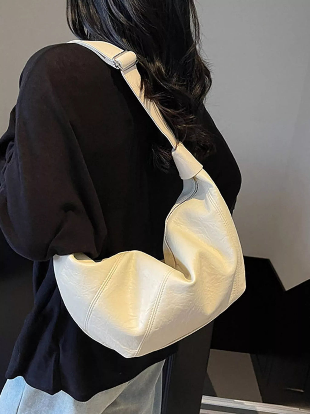 Casual Style Crescent Crossbody Bag