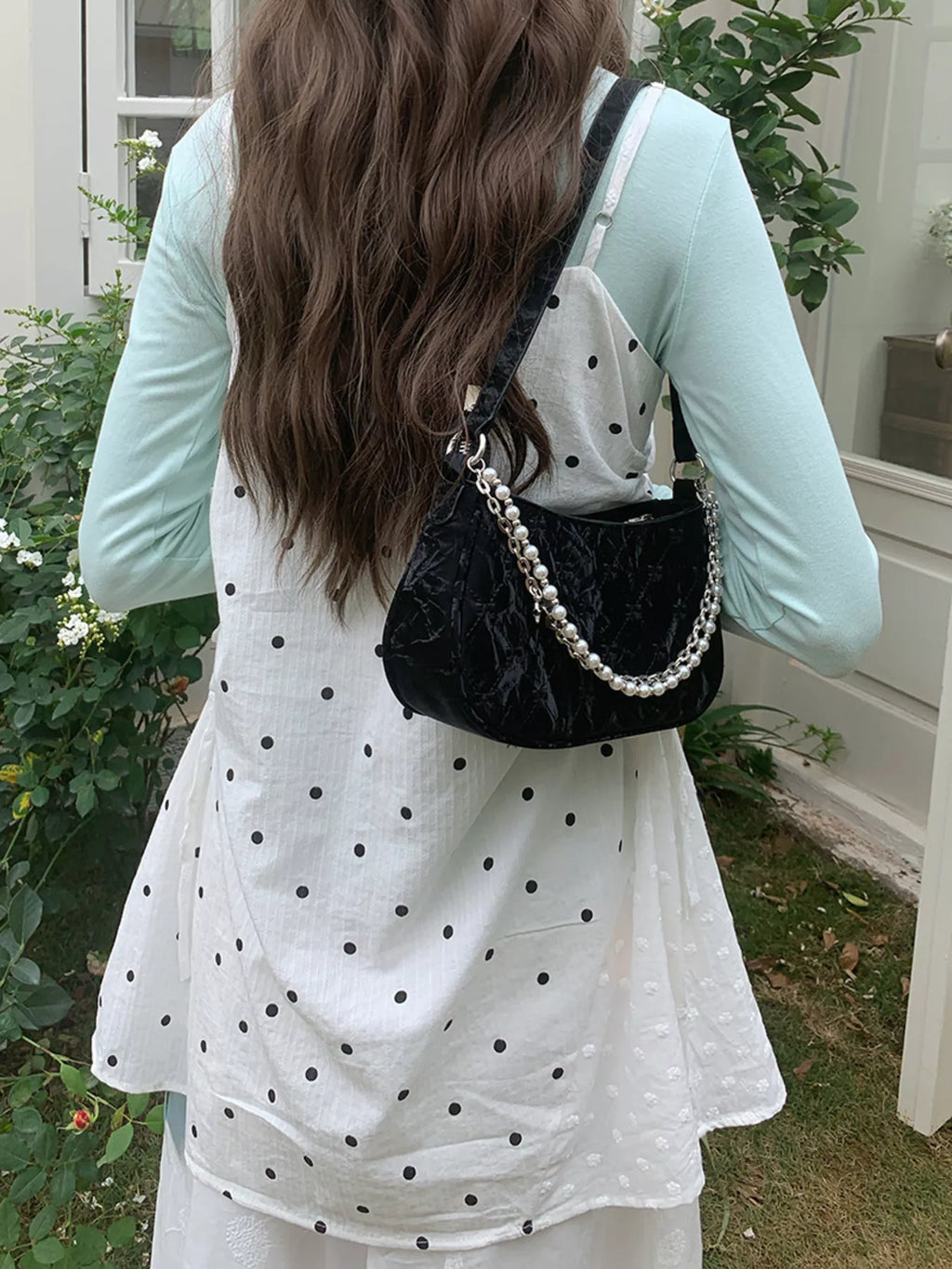 Pearl Chain Shoulder Bag