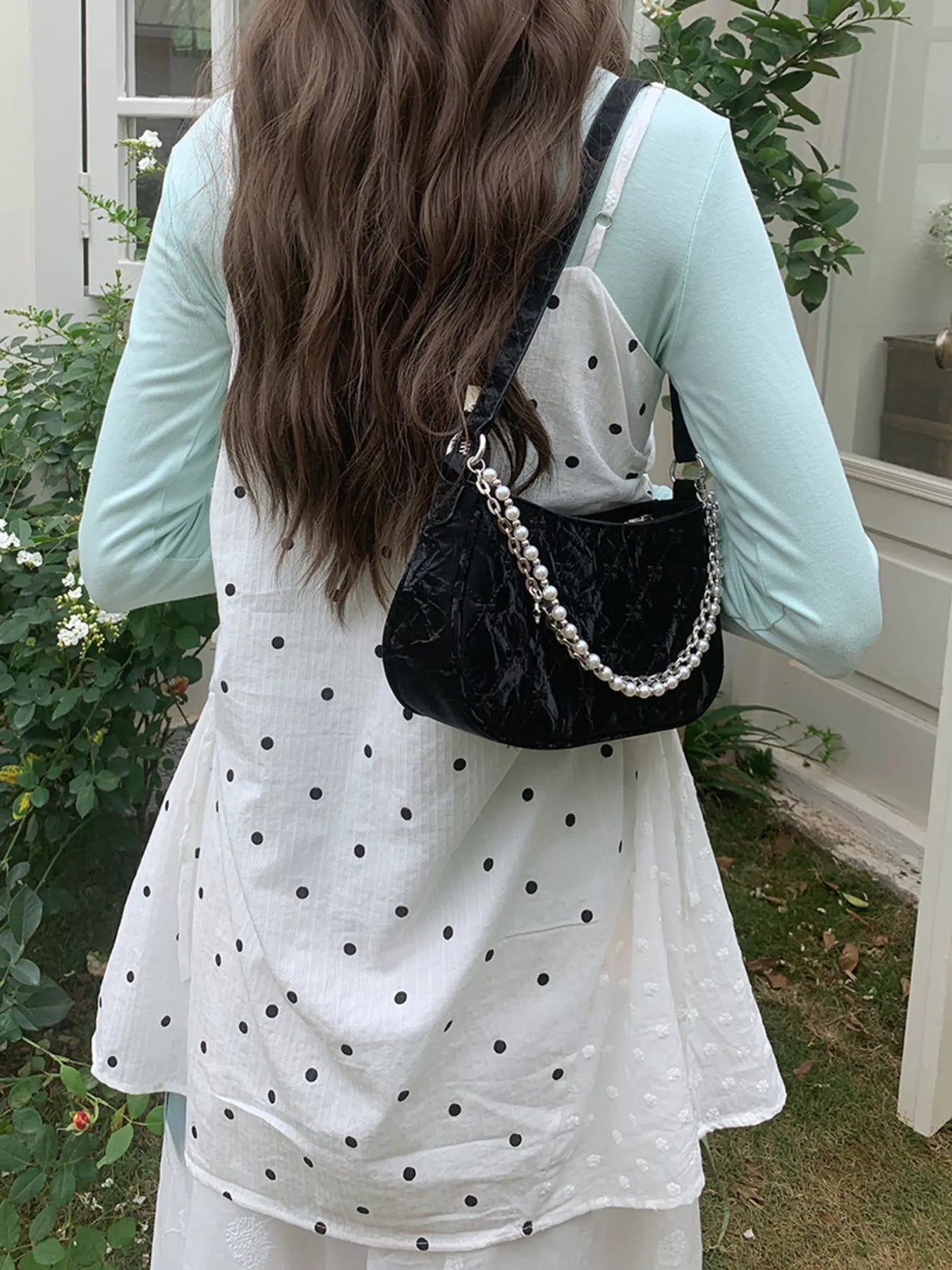 Pearl Chain Shoulder Bag