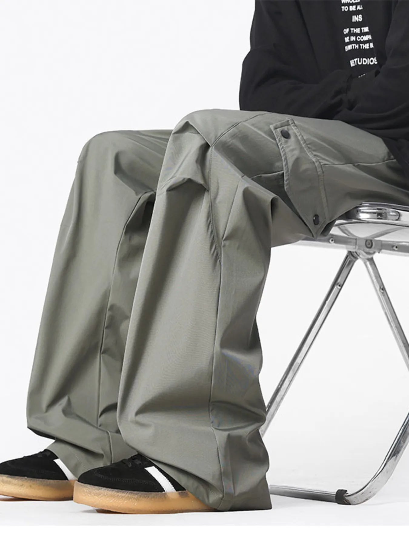 Men's Plus Size Drawstring Wide Leg Cargo Pants