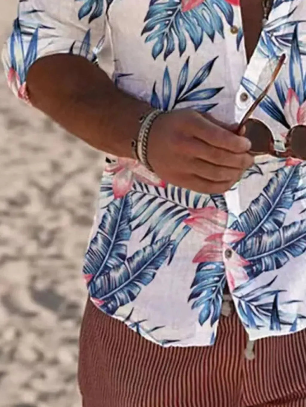 Men's Plus Size Printed Button Up Shirt Plus Size