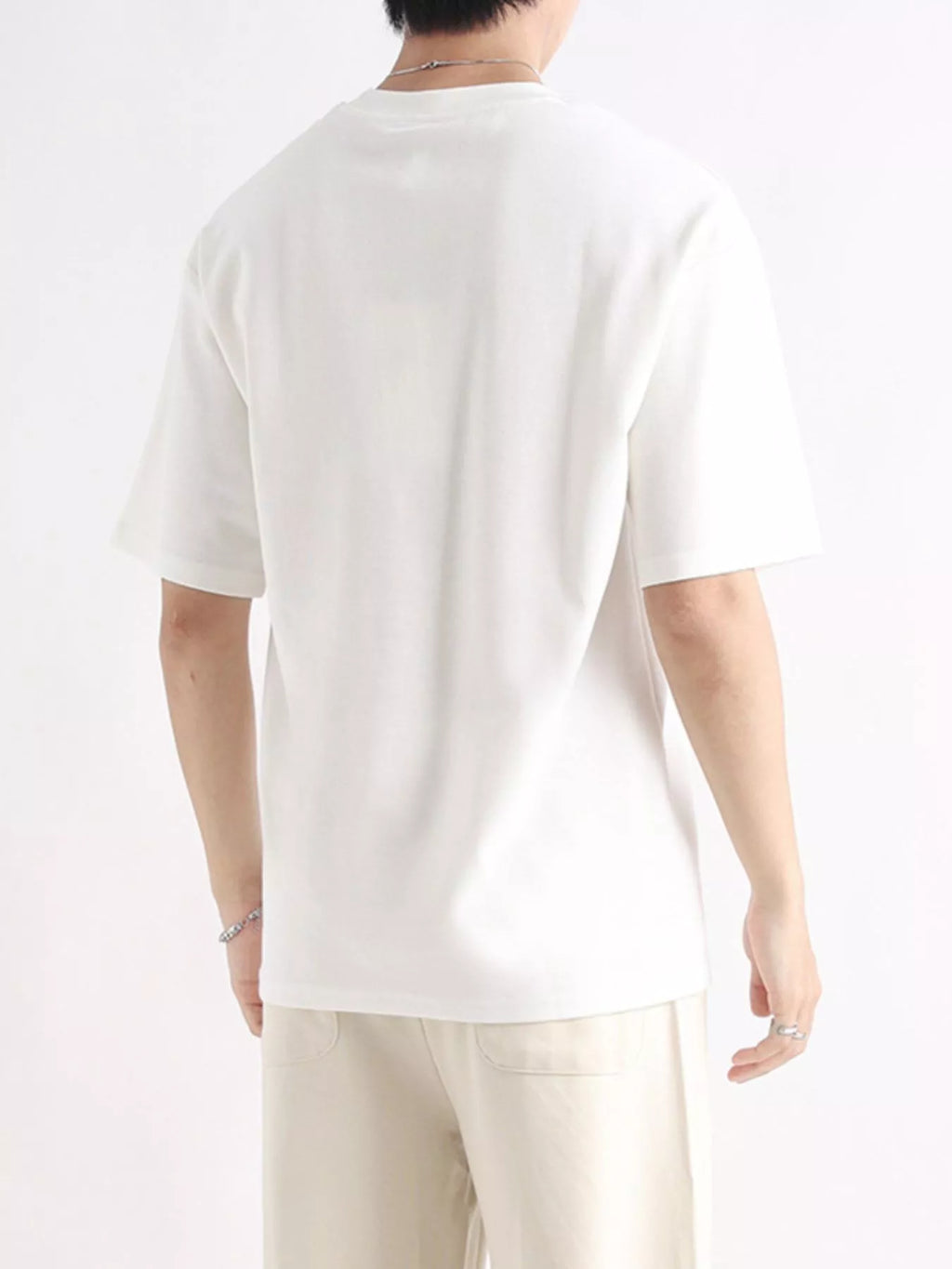 Men's Plus Size Relaxed Fit Solid Color T-Shirt