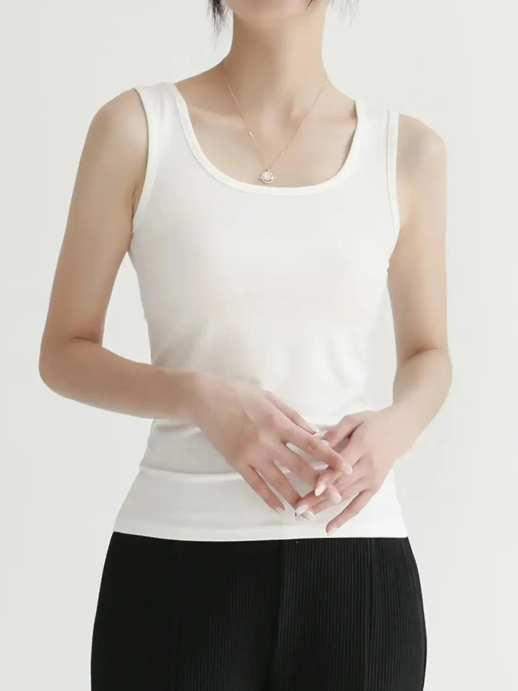 Scoop Neck Wide Strap Tank