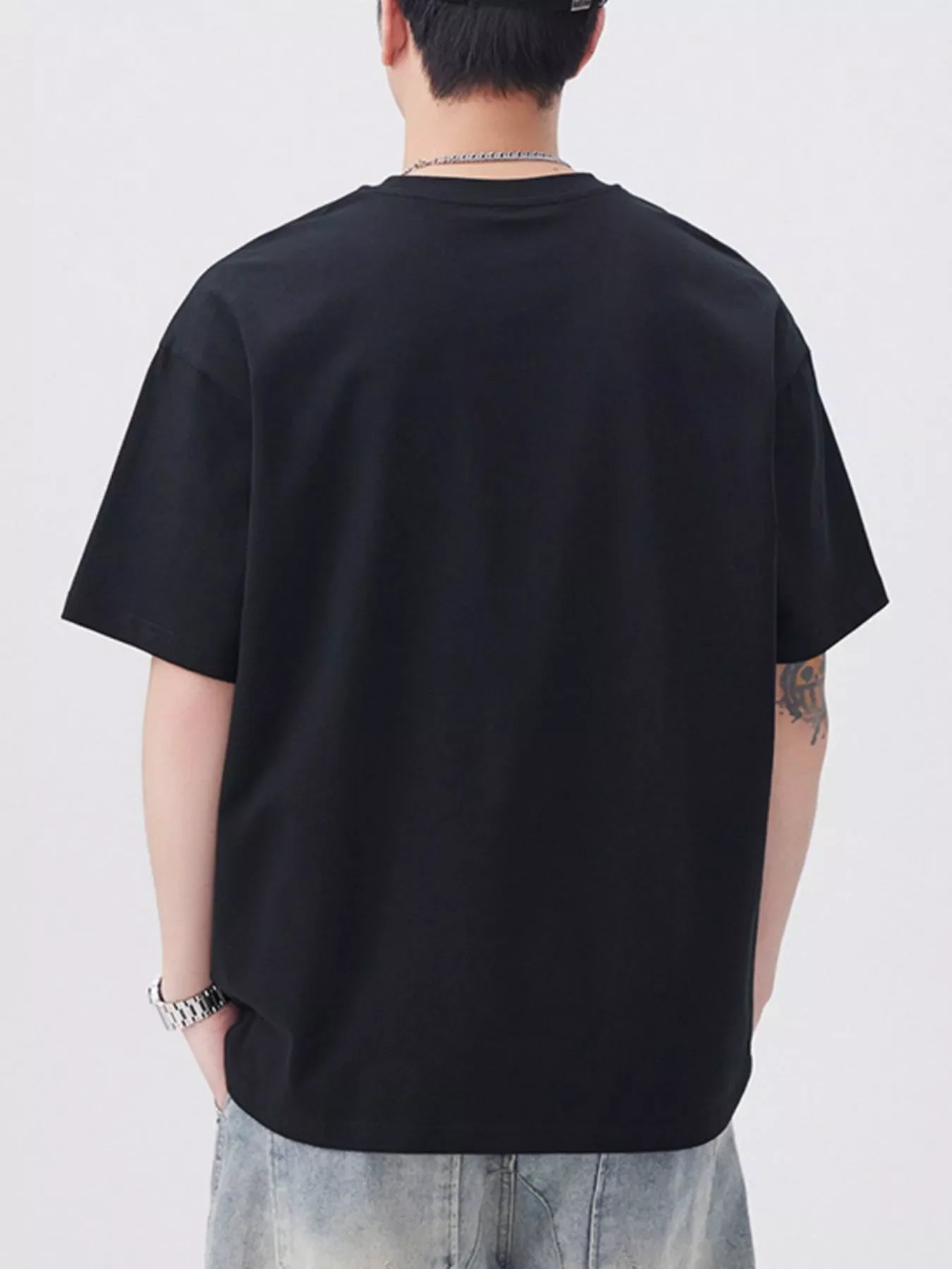 Men's Plus Size Round Neck Short Sleeve T-Shirt