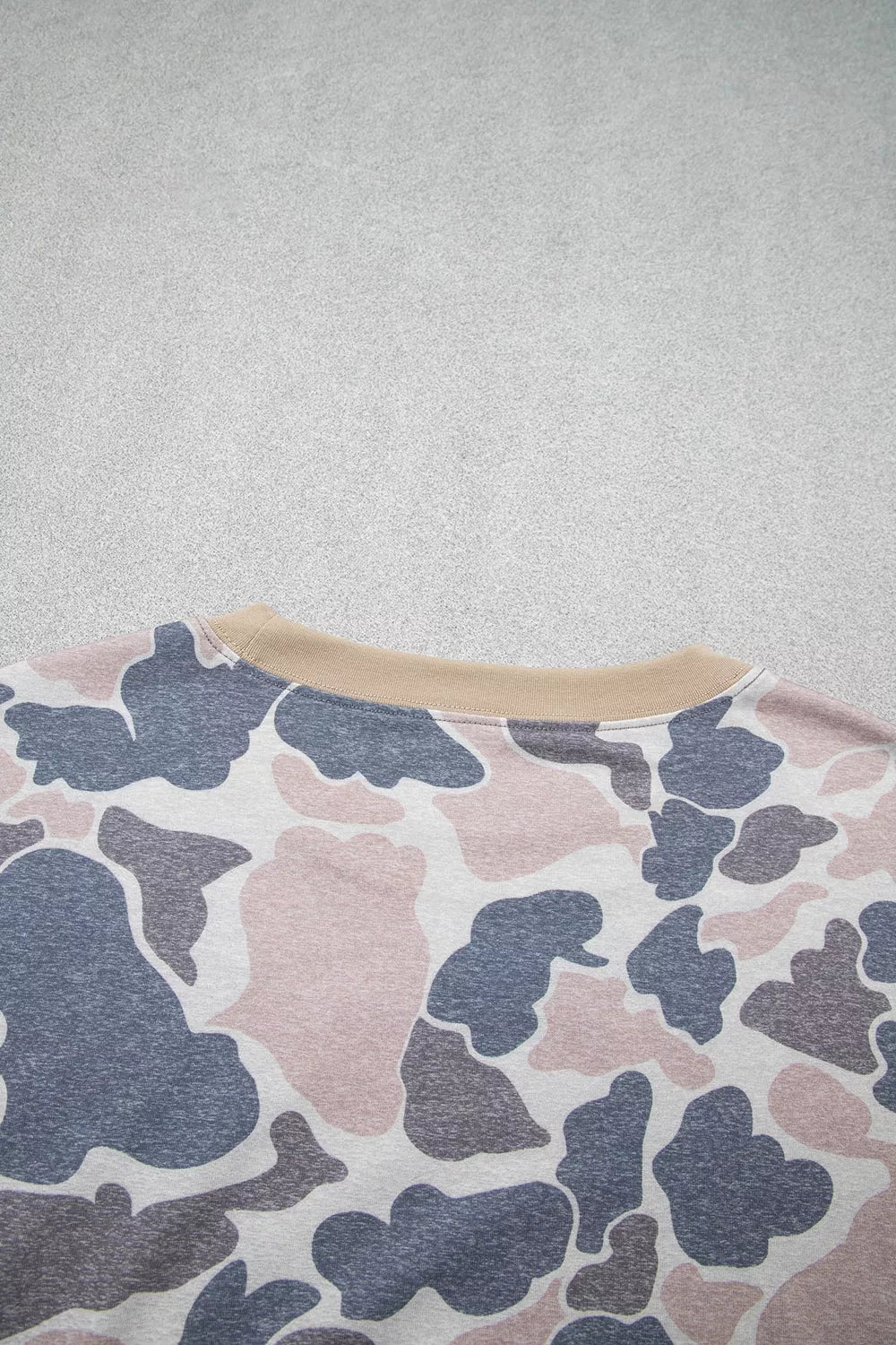 Camouflage Short Sleeve Top and Skirt Set