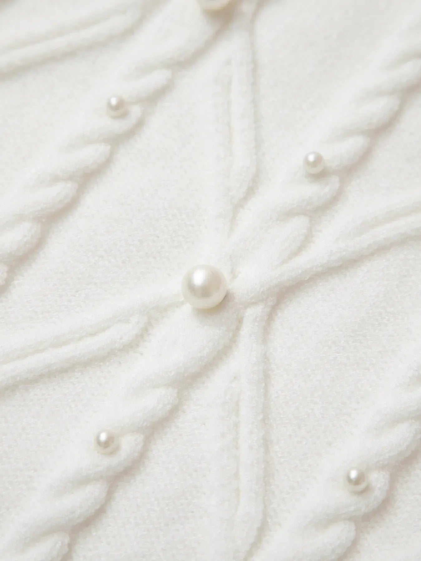 Pearled Mock Neck Textured Knit Sweater Vest
