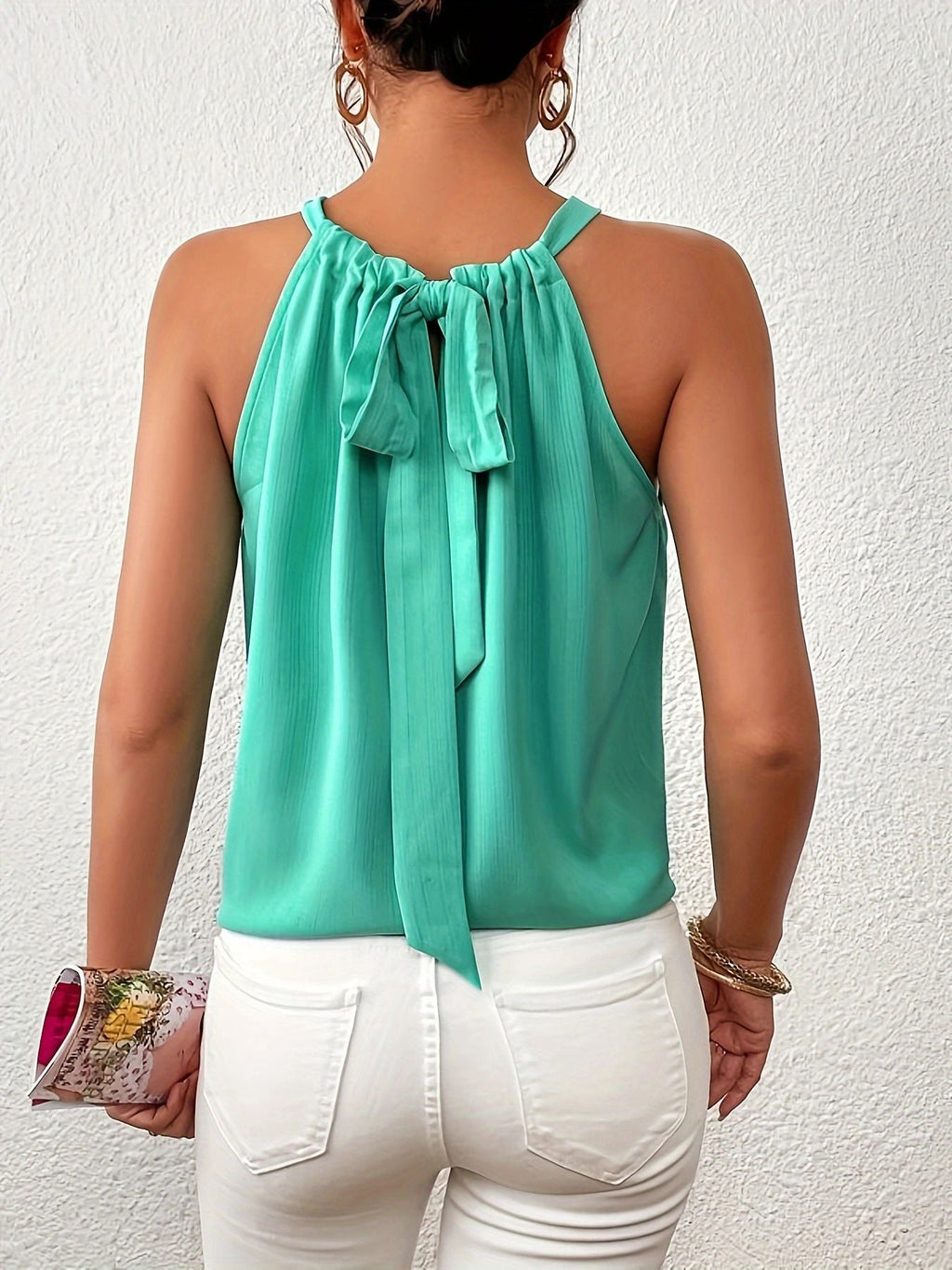 Solid Color Ruched Cami