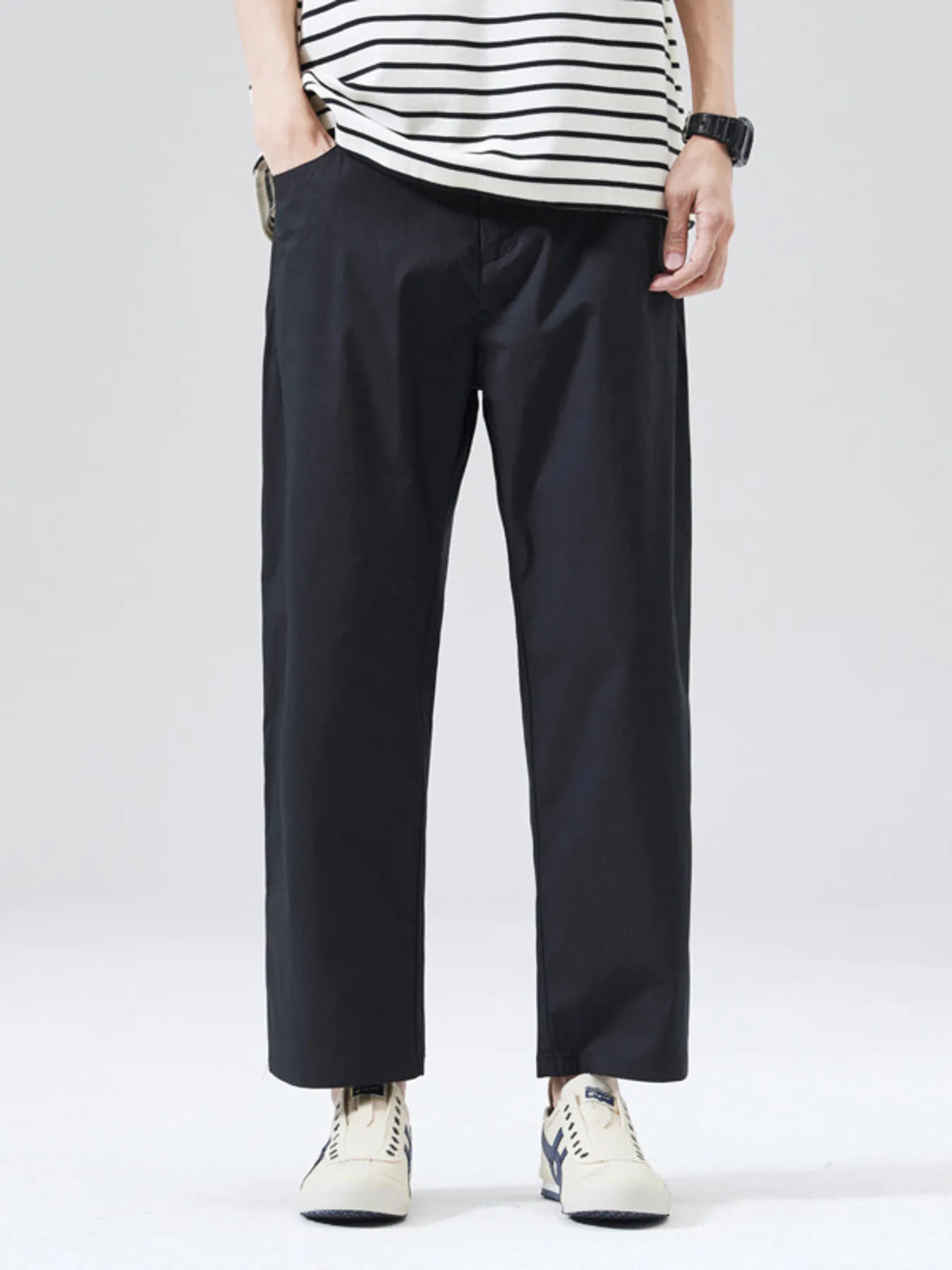 Men's Full Size Wide-Leg Casual Pants Plus Size