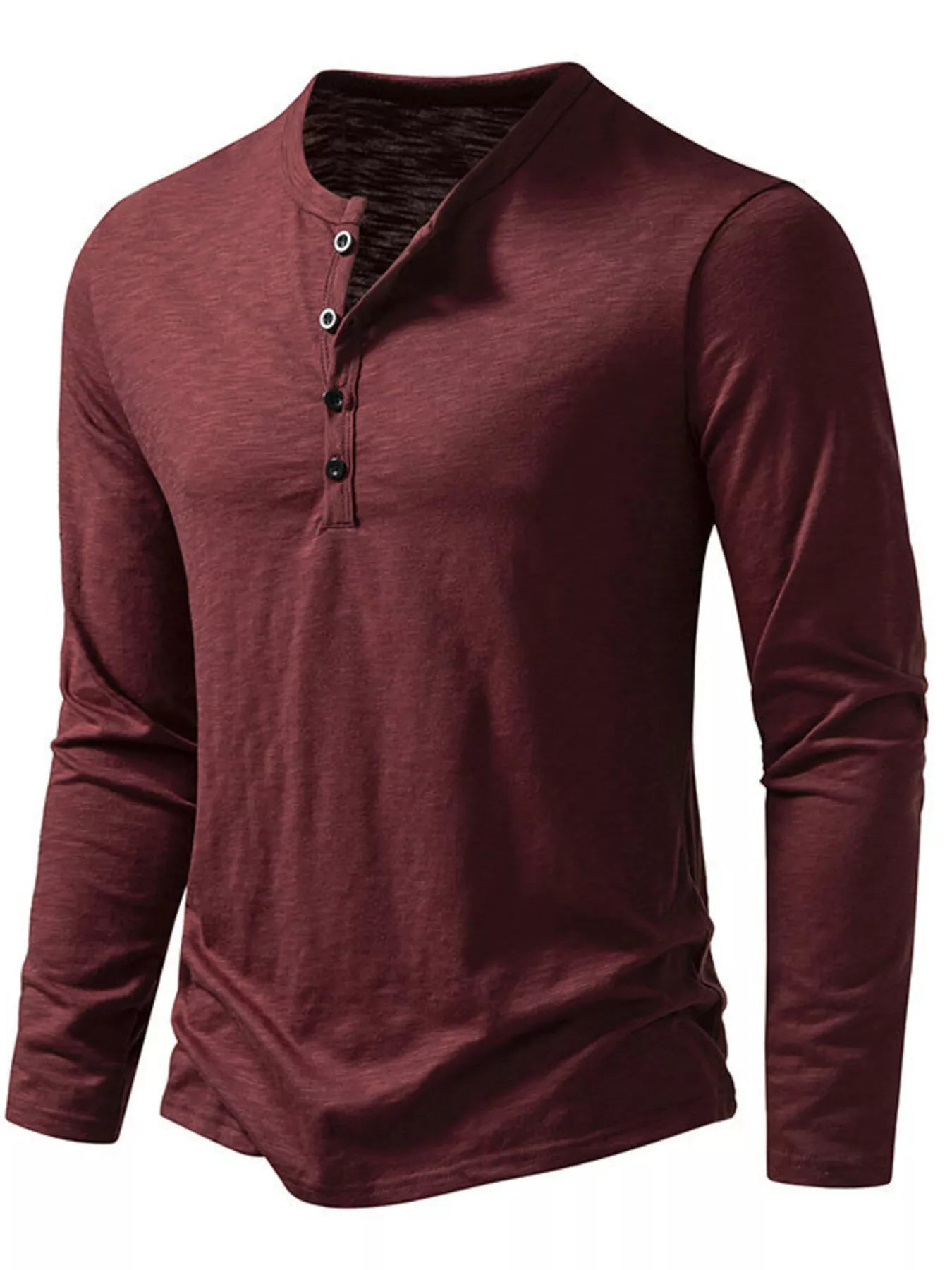 Men's Long Sleeve Henley T-Shirt