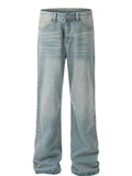 Men's Washed Wide Leg Jeans