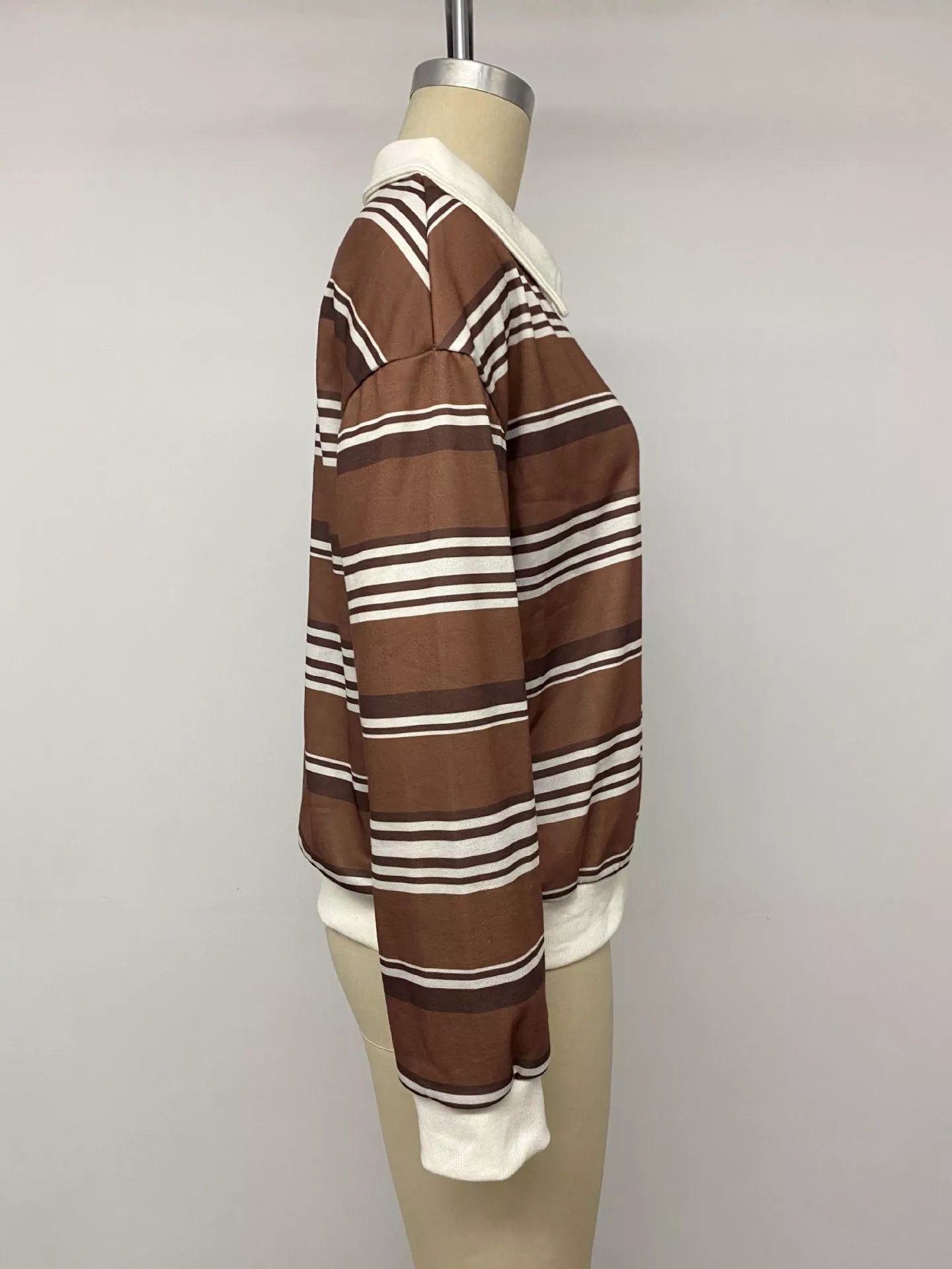 Striped Dropped Shoulder Sweatshirt