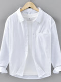 Men's Plus Size Button Up Long Sleeve Shirt