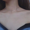 Copper Disc and Bead Choker Necklace