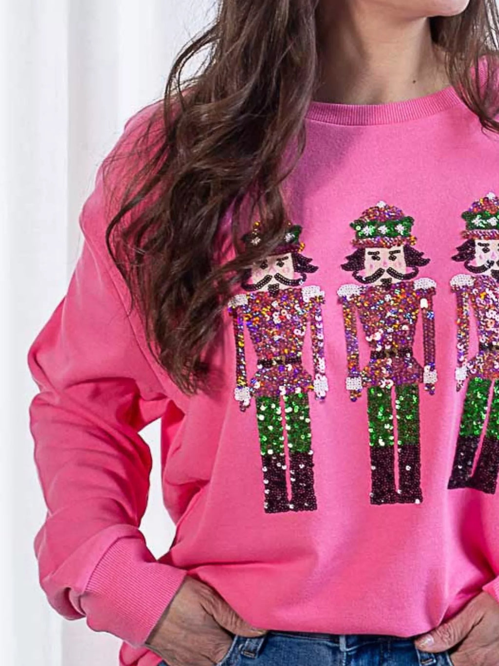 Sparkly Sequin Crewneck Sweatshirt