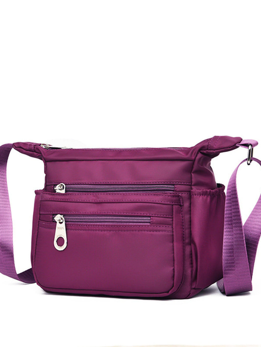 Multi-Pocket Lightweight Nylon Crossbody Bag