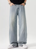 Men's Vintage Wash Wide Leg Jeans