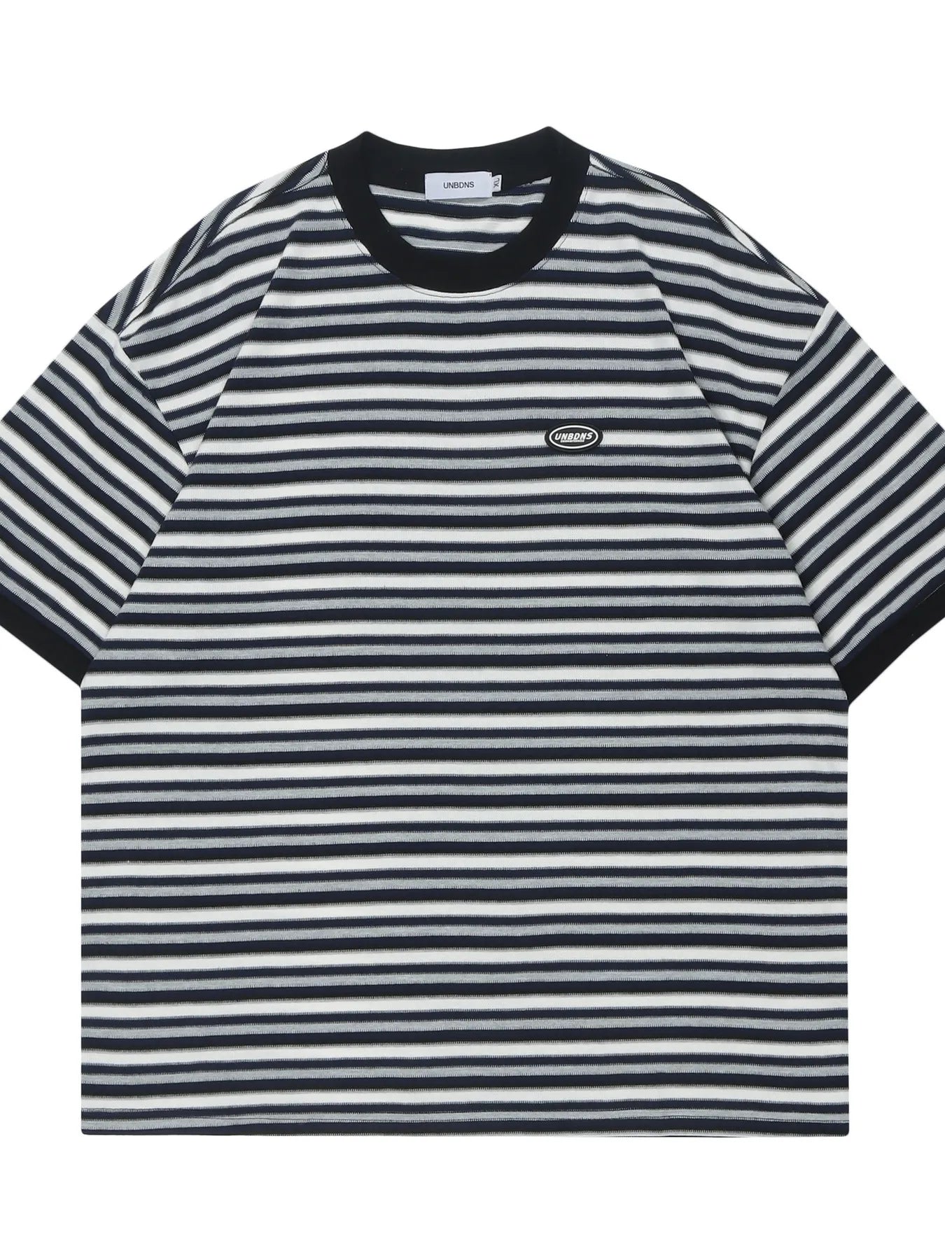 Men's Classic Striped Cotton Crew Neck T-Shirt