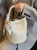 Leather Bucket Crossbody Bag