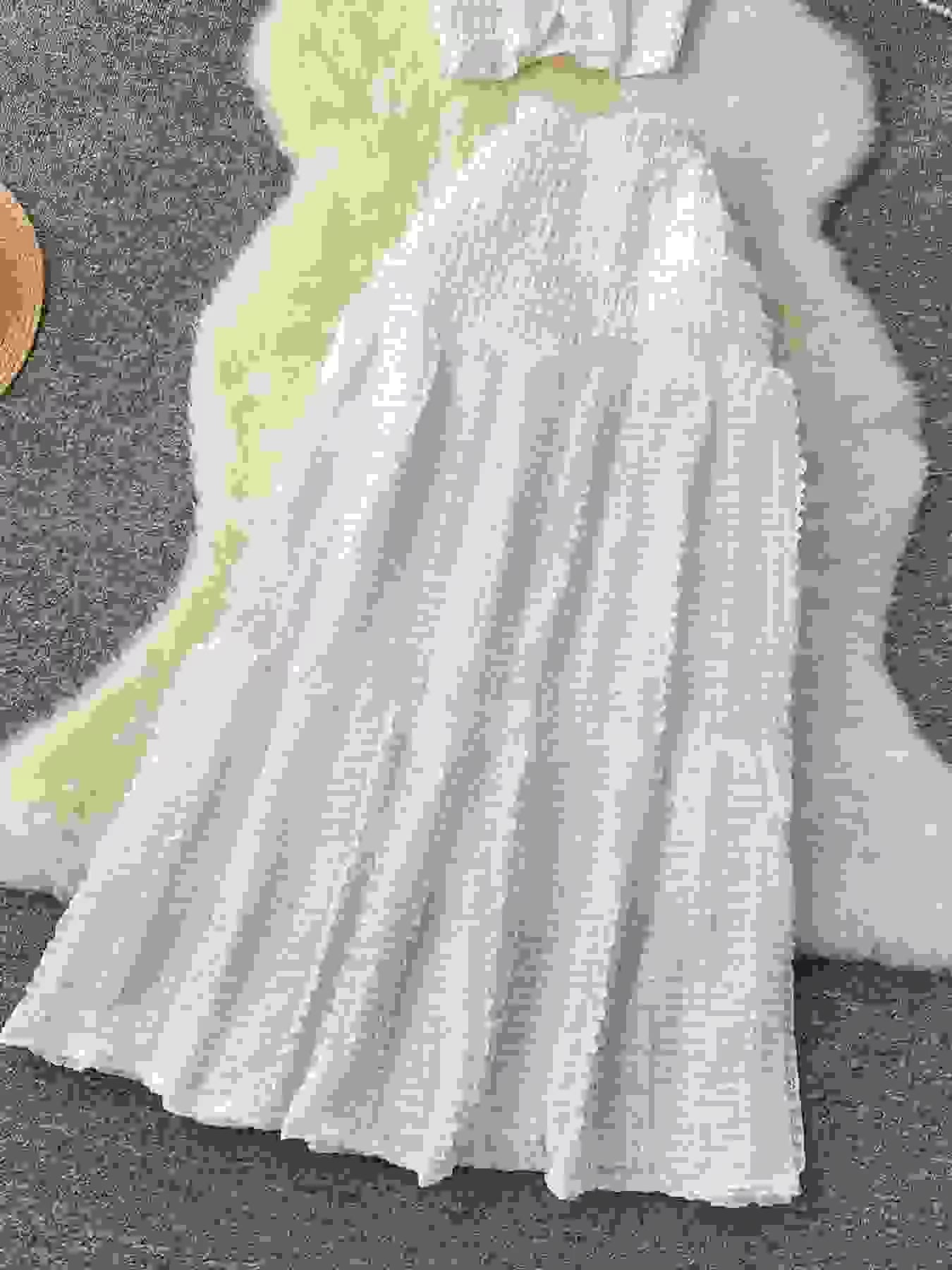 Textured Crop Top and Tiered Skirt Set