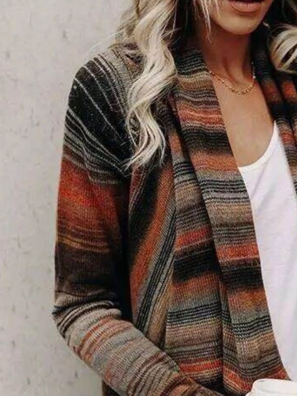 Fringe Long Sleeve Wrap Cardigan