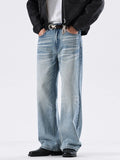 Men's Full Size Washed Wide Leg Relaxed Fit Jeans