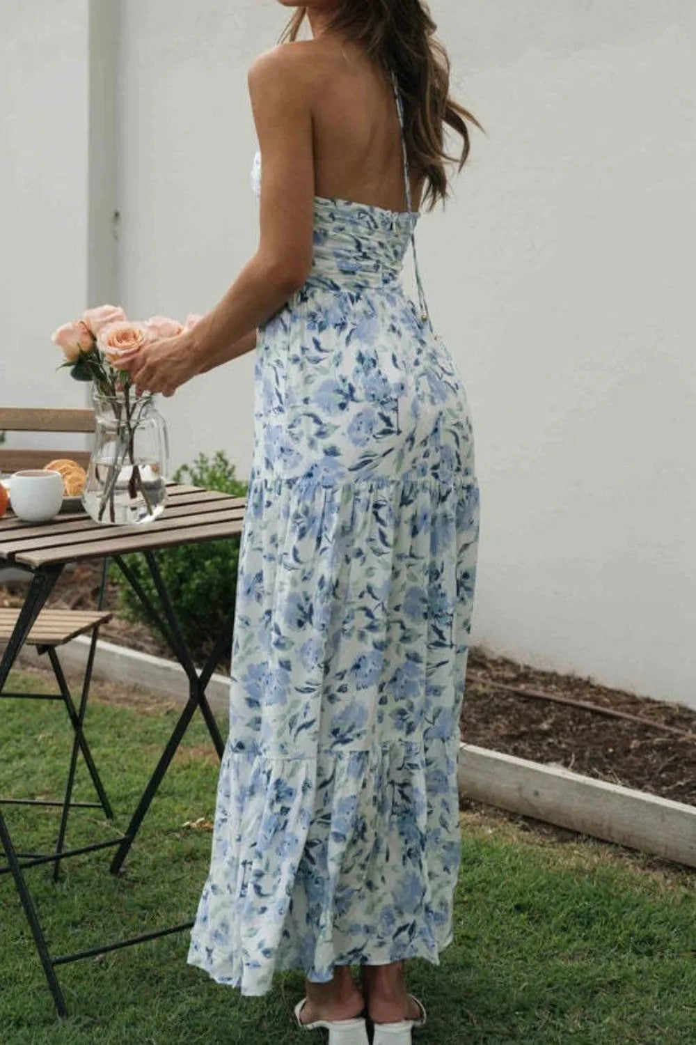 Printed Halter Neck Cami Dress