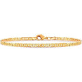 18K Gold Flat Marina Link Anklet for Women