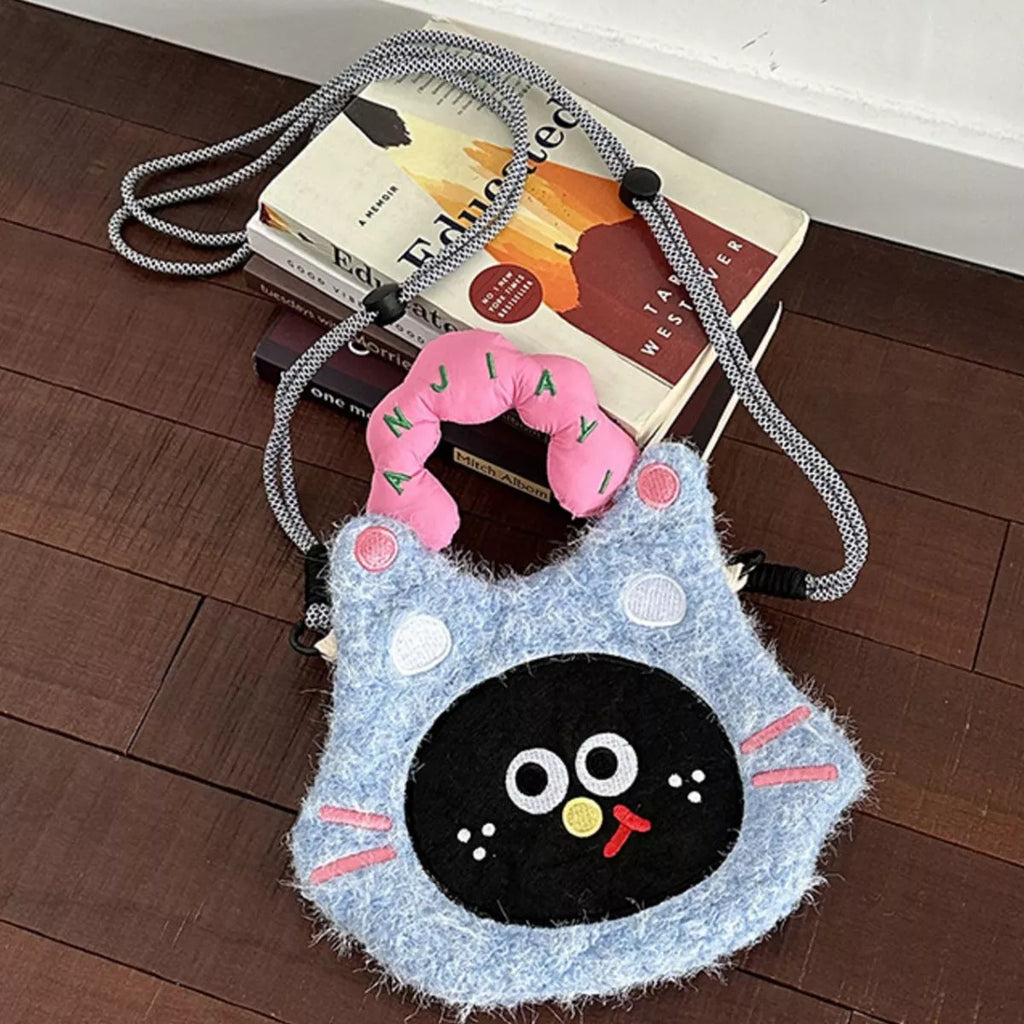 Cartoon Plush Crossbody Bag