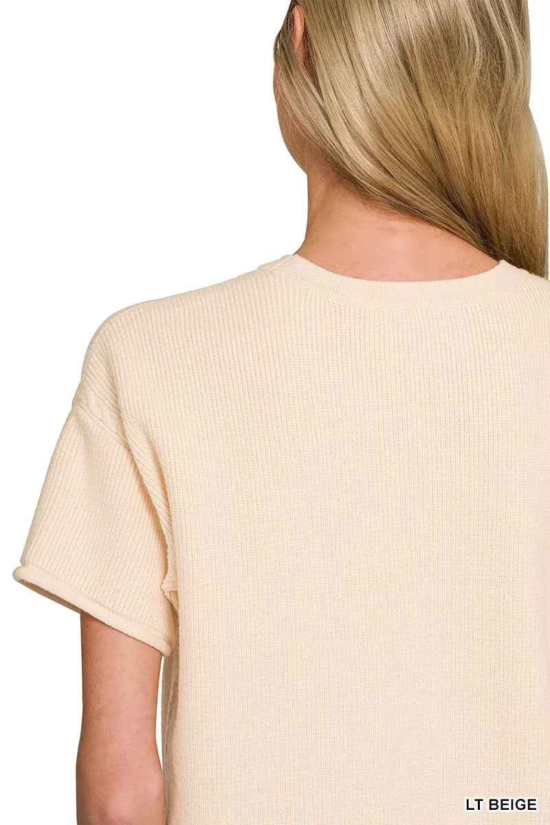 Zenana Viscose Round Neck Top & Pants Set