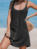 Textured Scoop Neck Cami Dress