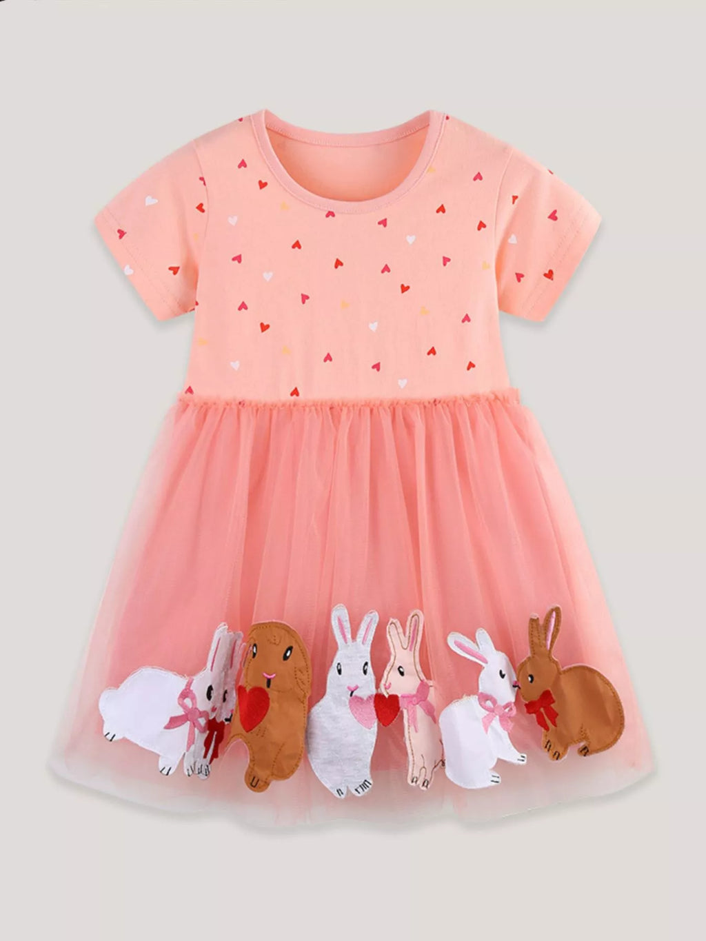 Children's Bunny Applique Tulle Dress
