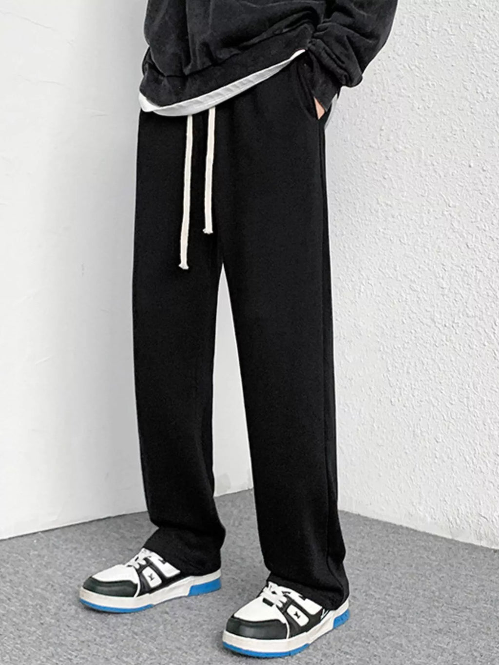 Men's Drawstring Wide Leg Pants