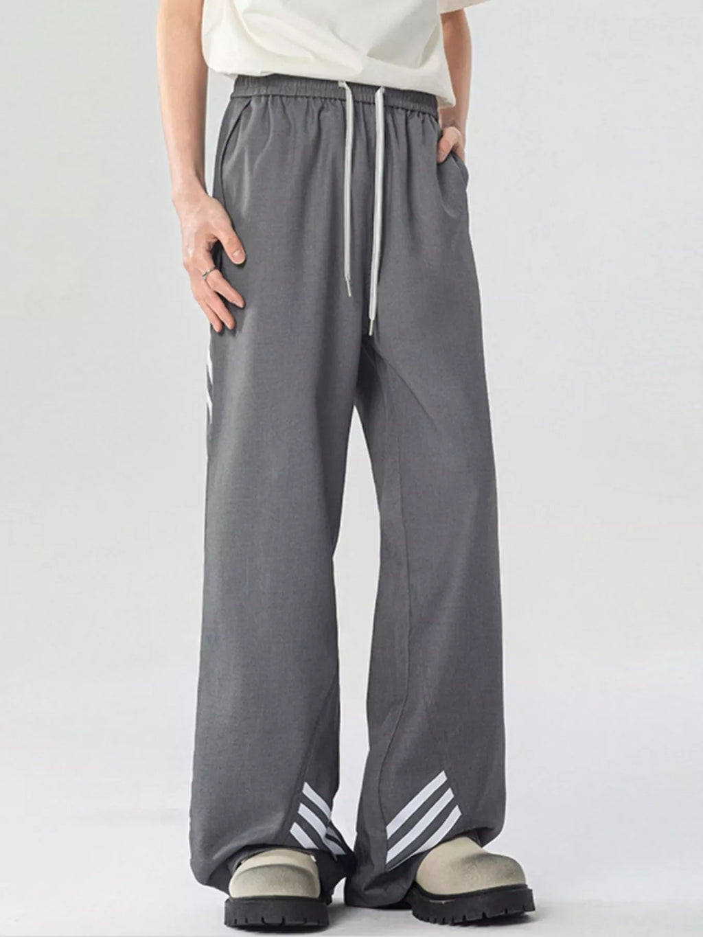 Men's Full Size Wide Leg Pants Plus Size