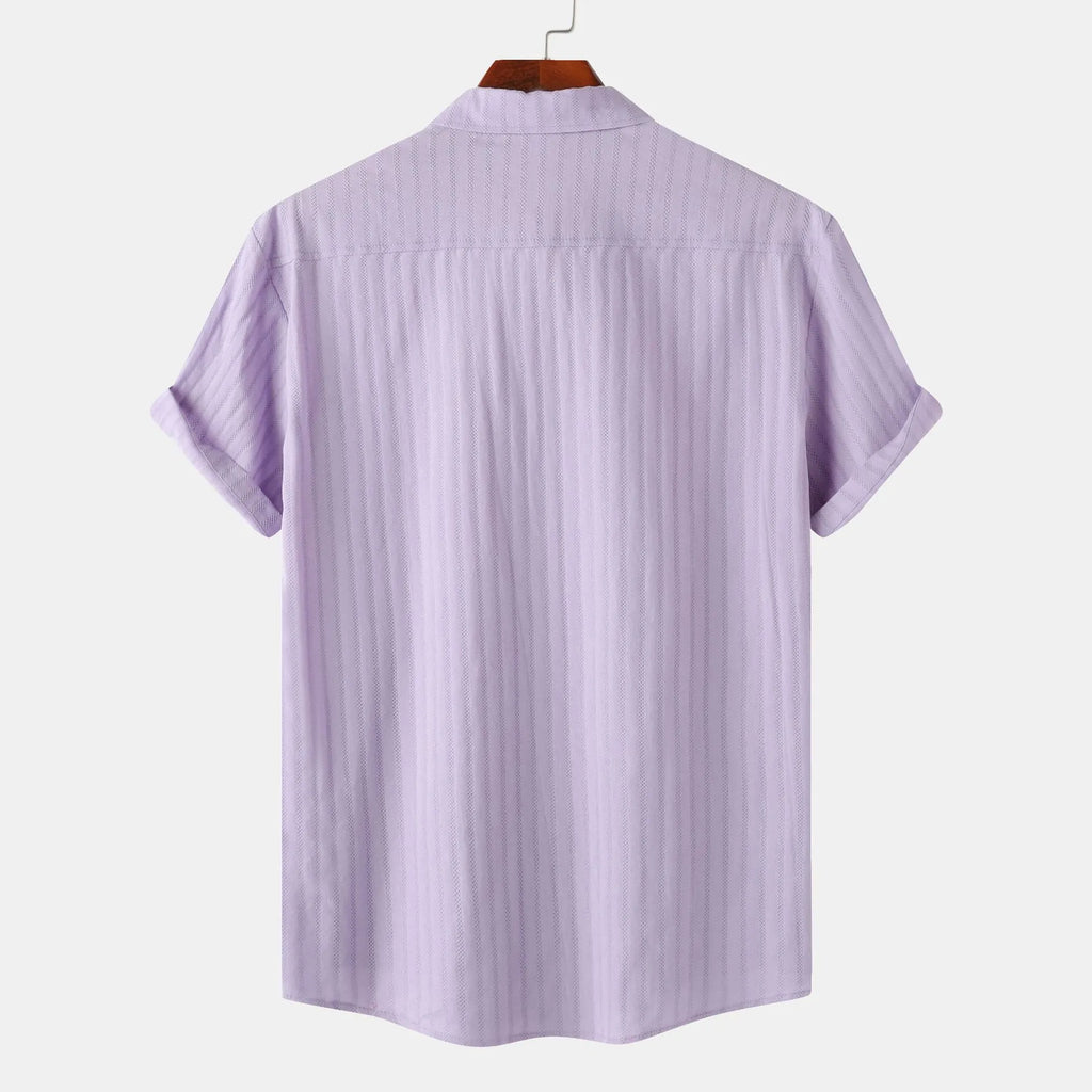 Men's Casual Short Sleeve Button Down Shirt