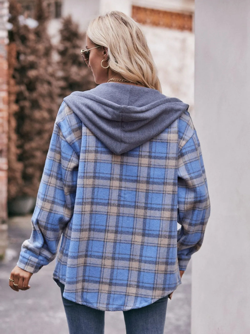 Oversized Plaid Button Up Shacket
